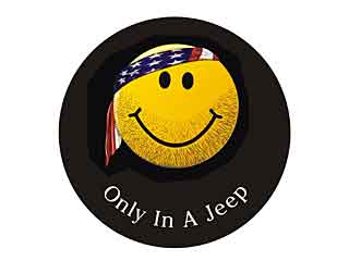 2013 Jeep Wrangler Spare Tire Cover - Cloth - Smiley