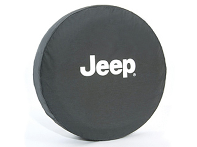 2012 Jeep Wrangler Spare Tire Cover - Cloth - White Jeep