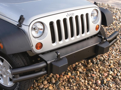 2013 Jeep Wrangler Front Black Tubular Bumper