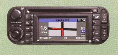 2003 Jeep Wrangler RB1 AM/FM Navigation, CD, DVD with CD Changer Controls