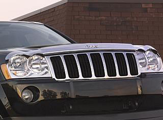 2010 Jeep Liberty Front Air Deflectors - Tinted with Jeep logo 82210693