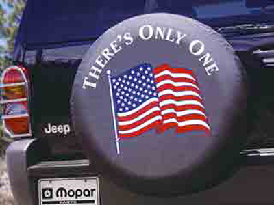 2013 Jeep Wrangler Spare Tire Cover - American Flag