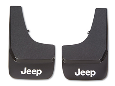 2010 Jeep Compass Black Flat Molded Splash Guards with Logo 82203703AB